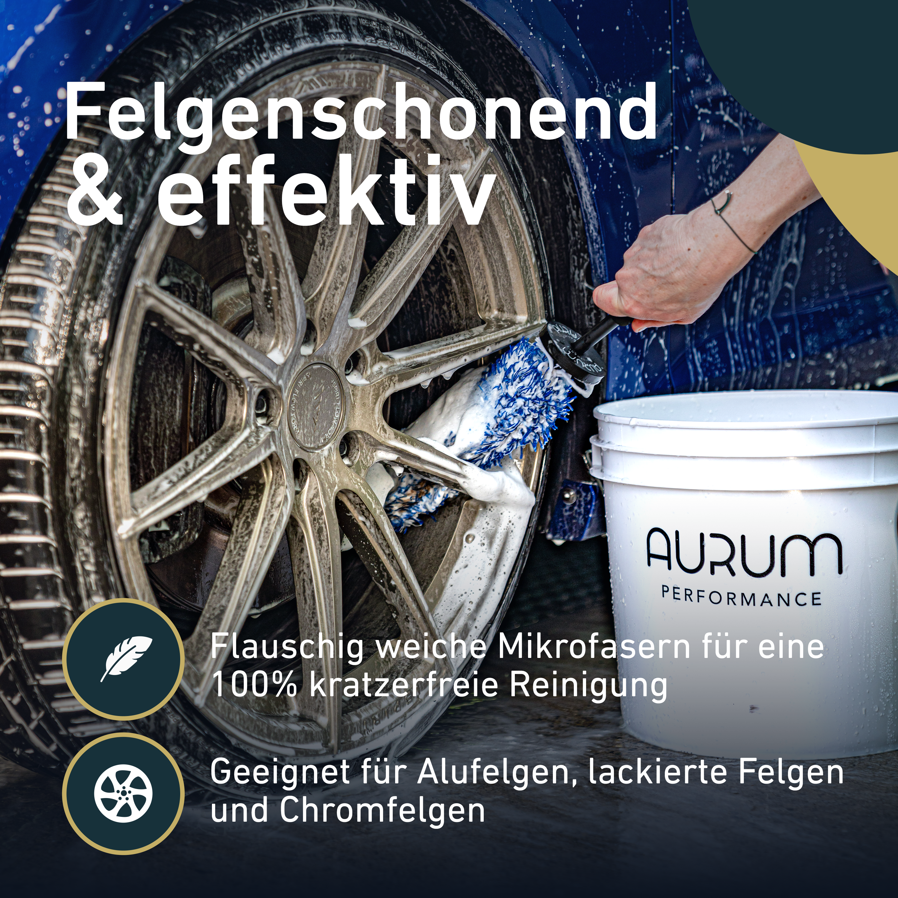 ultraFlat Mikrofaser Felgenbürste