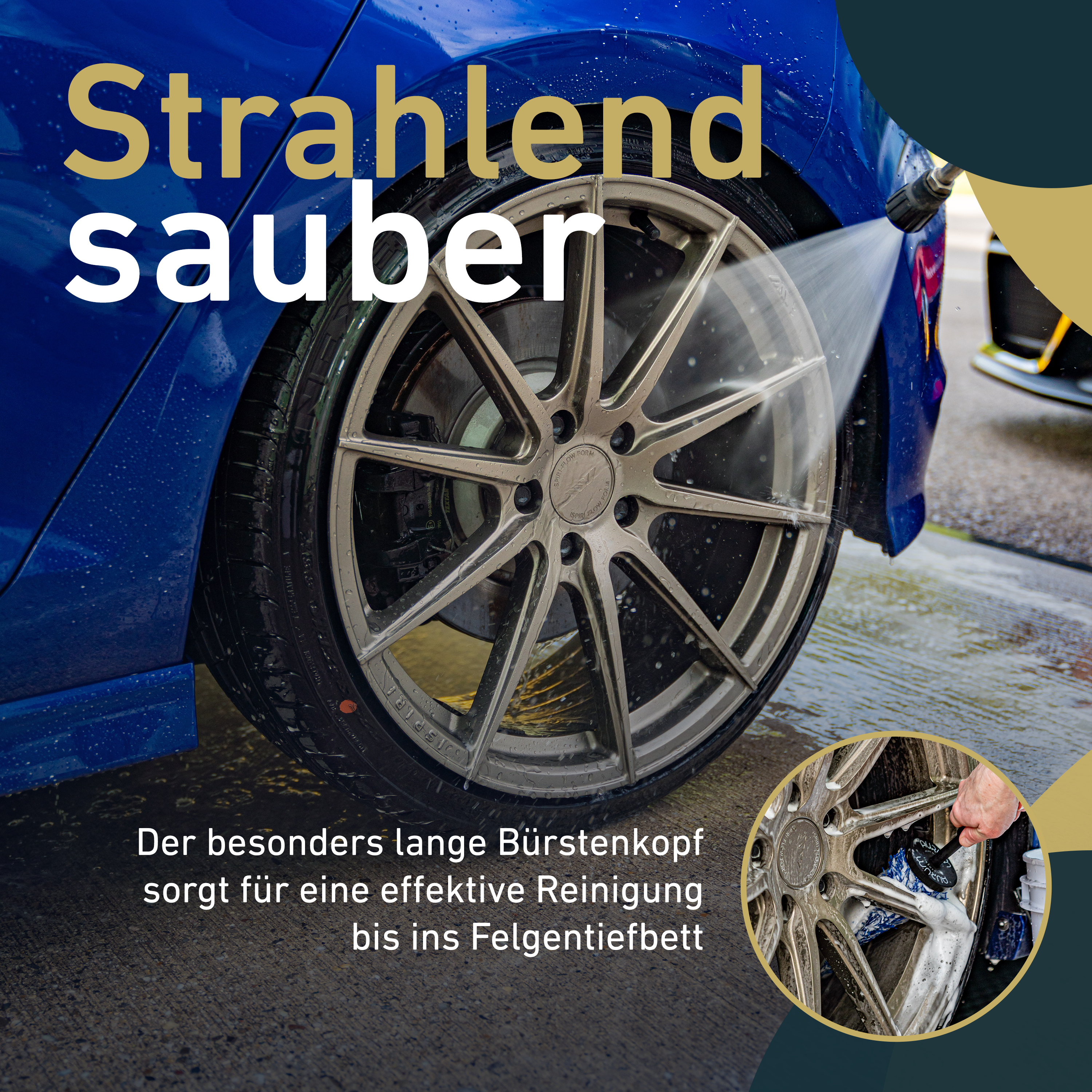 ultraFlat Mikrofaser Felgenbürste