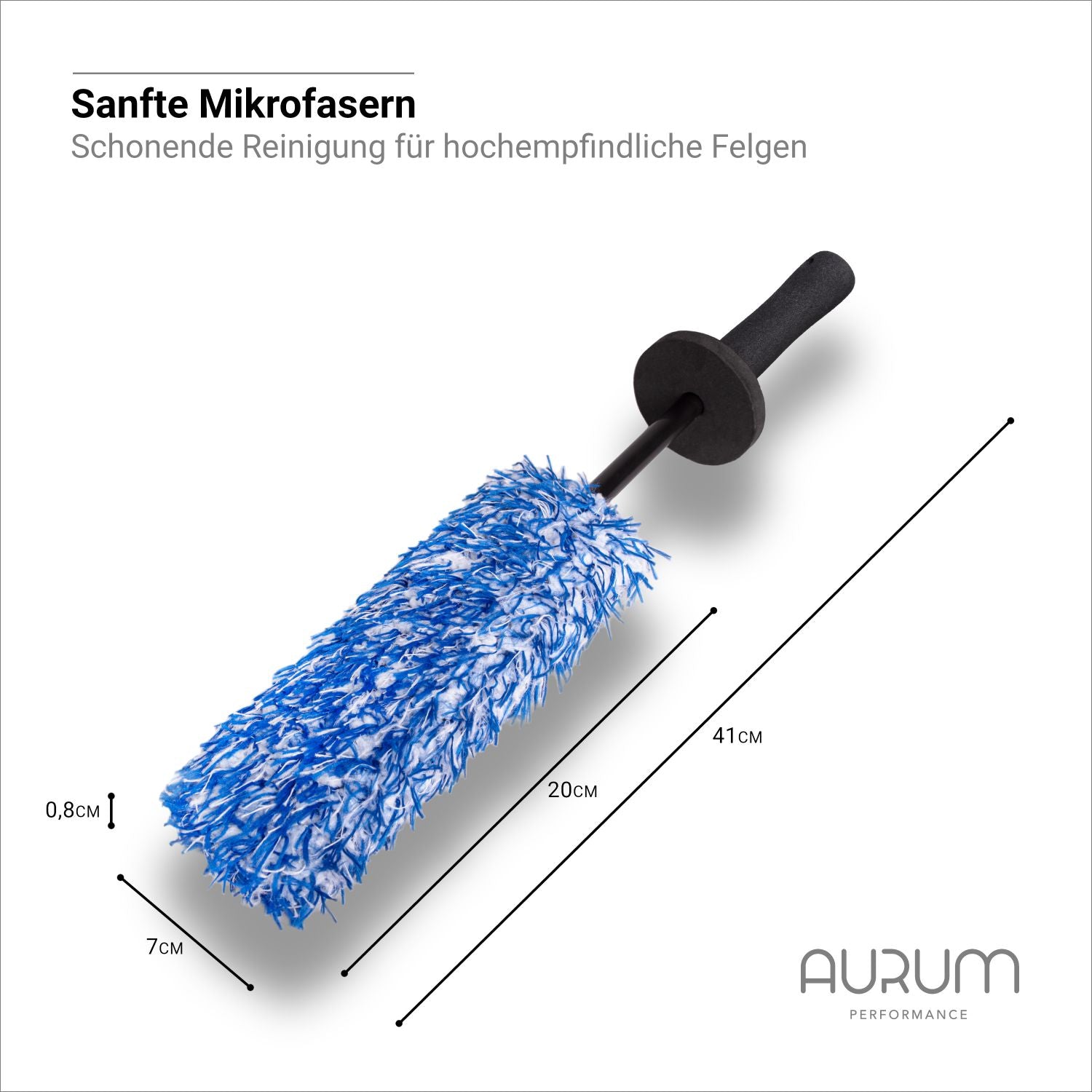 Aurum-Performance® Premium Felgenbürste Alufelgen – Soft Mikrofaser Felgen  Bürste für eine besonders schonende Reinigung bis ins Felgentiefbett –